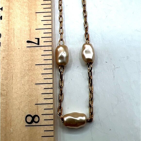 Barbie Freshwater Pearl Gold Tone Necklace. B78 - Picture 10 of 10